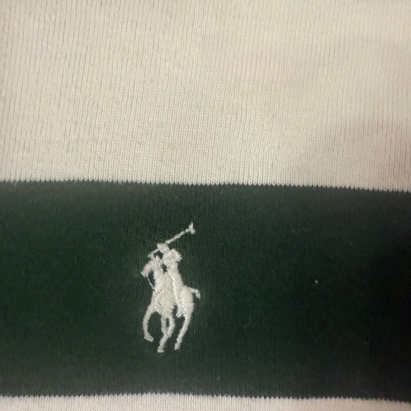 Ralph Lauren Y2K Striped Tee – Forest Green & White – Women’s XS preppy 90s y2k - Picture 3 of 6